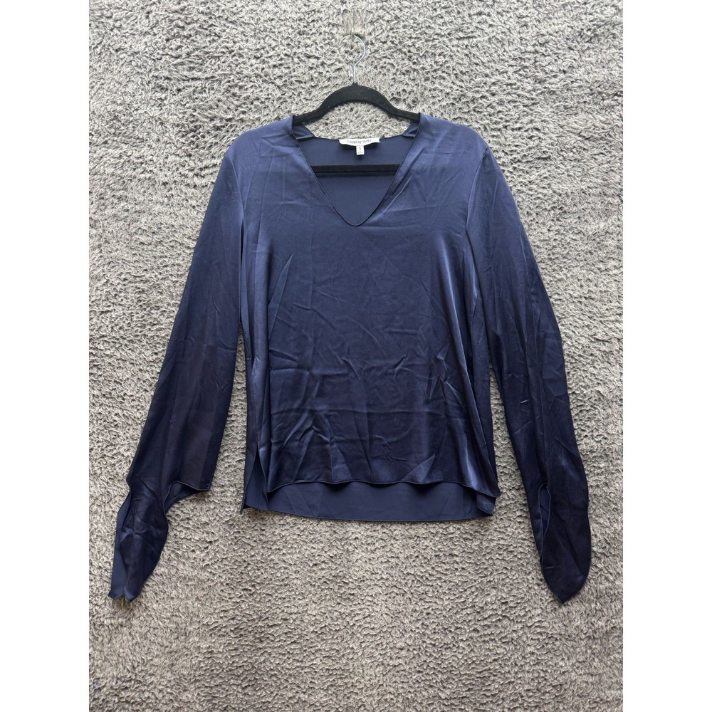 Elizabeth And James V Neck Long Sleeve Blouse Purple Womens Size‎ S